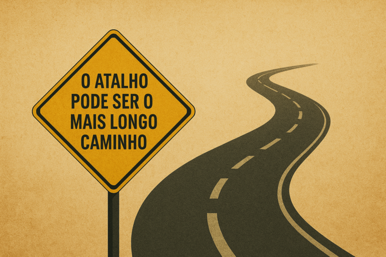 O ATALHO PODE SER O MAIS LONGO CAMINHO